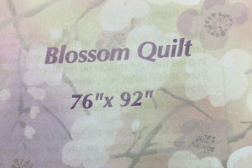 CHERRY BLOSSOMS QUILT KIT BLUE 76" X 92" eBay