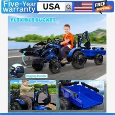 3 in 1 Ride on Tractor Excavator  Bulldozer 24V Electric Vehicle w/Trailer