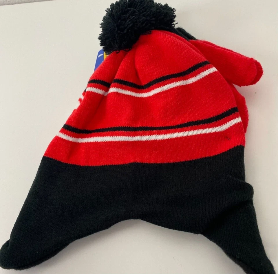 Juego de sombreros y mitones Disney Mickey Mouse para niños pequeños talla única rojo/negro nuevo con etiquetas Foto 3 de 4