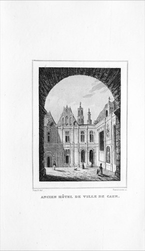 NORMANDIE - ANCIEN HÔTEL de VILLE de CAEN - Gravure du 19e siècle - Picture 2 of 2