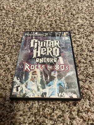 Guitar Hero Encore Rocks The 80's PS2 Playstation 2 Case Is Damaged, No Manual