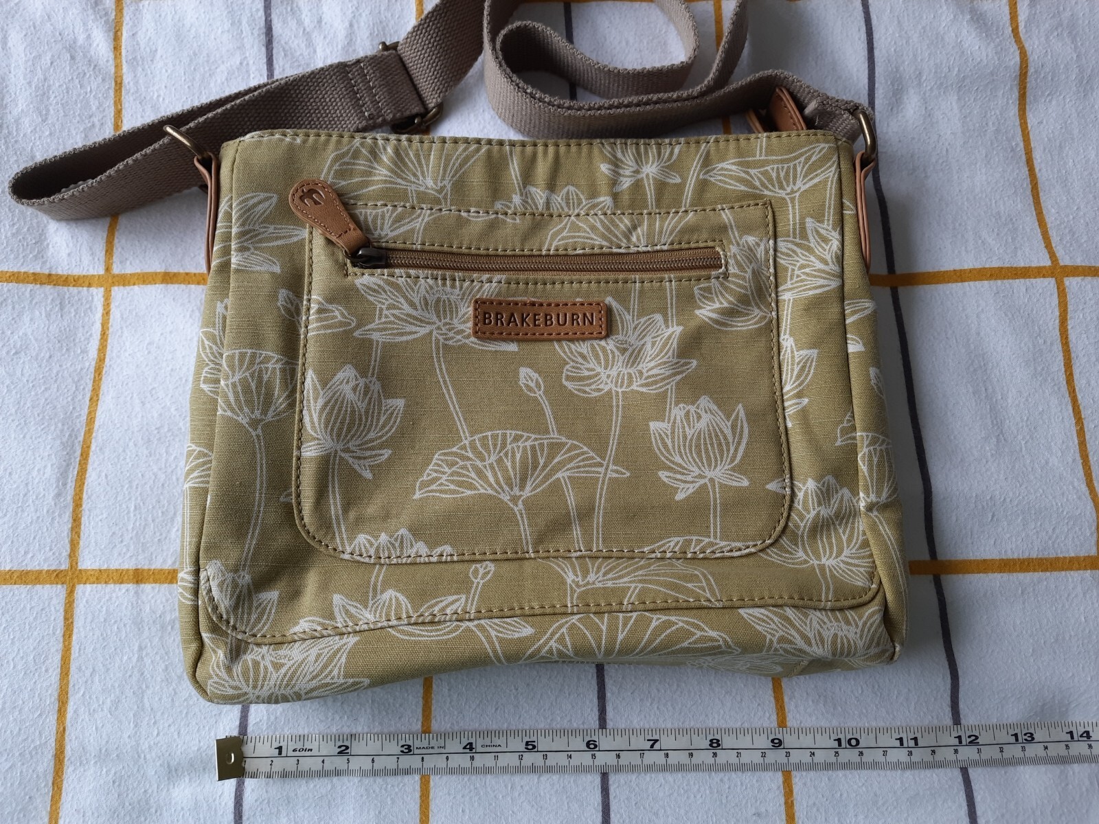 Brakeburn ladies shoulder hand bag green floral pattern eBay