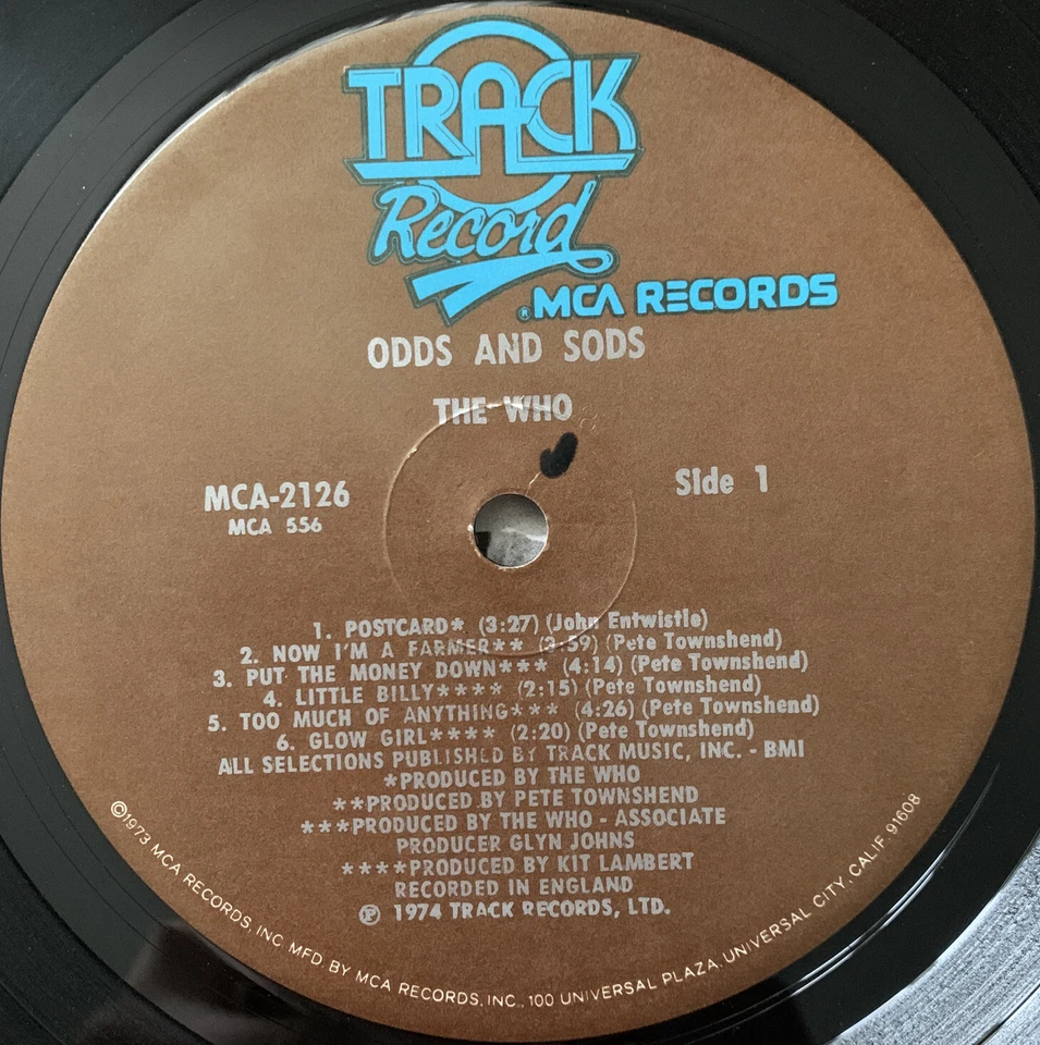 THE WHO ODDS AND SODS VINYL LP TRACK USA PRESS 1974 WITH POSTER EX CONDITION - Image 3 of 4