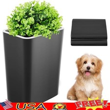 Outdoor Dog Poop Trash Can W/ Lid Includes Bags Easy Waste Management New