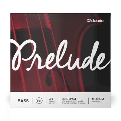D'Addario Kontrabass Saiten-Set Prelude 3/4 Medium, steel core, J610