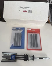 Engine Cylinder Hone Tool 27029 + 6 New Stone Forgemax 100 & 97188 400 Grit Sets