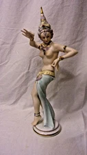Reine Handarbeit Dresden  Bali Dancer  Porcelain Figurine  Stunning Rare 11" 
