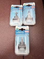 Dr. Brown's Natural Flow Narrow 6 Silicone Bottle Nipples 0m Level 1 BPA Free