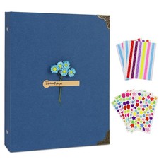 Journal Scrapbook Memories Photo Book Album 60 Black Pages Vintage DIY Photo ...