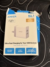 Anker 2-Port Ultra Fast Charger - 2 USB-A Ports - White - 24 Watts