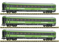 Fleischmann 6260086, 3Tlg. Set Reisezugwagen, Flixtrain, Neu & Ovp, N