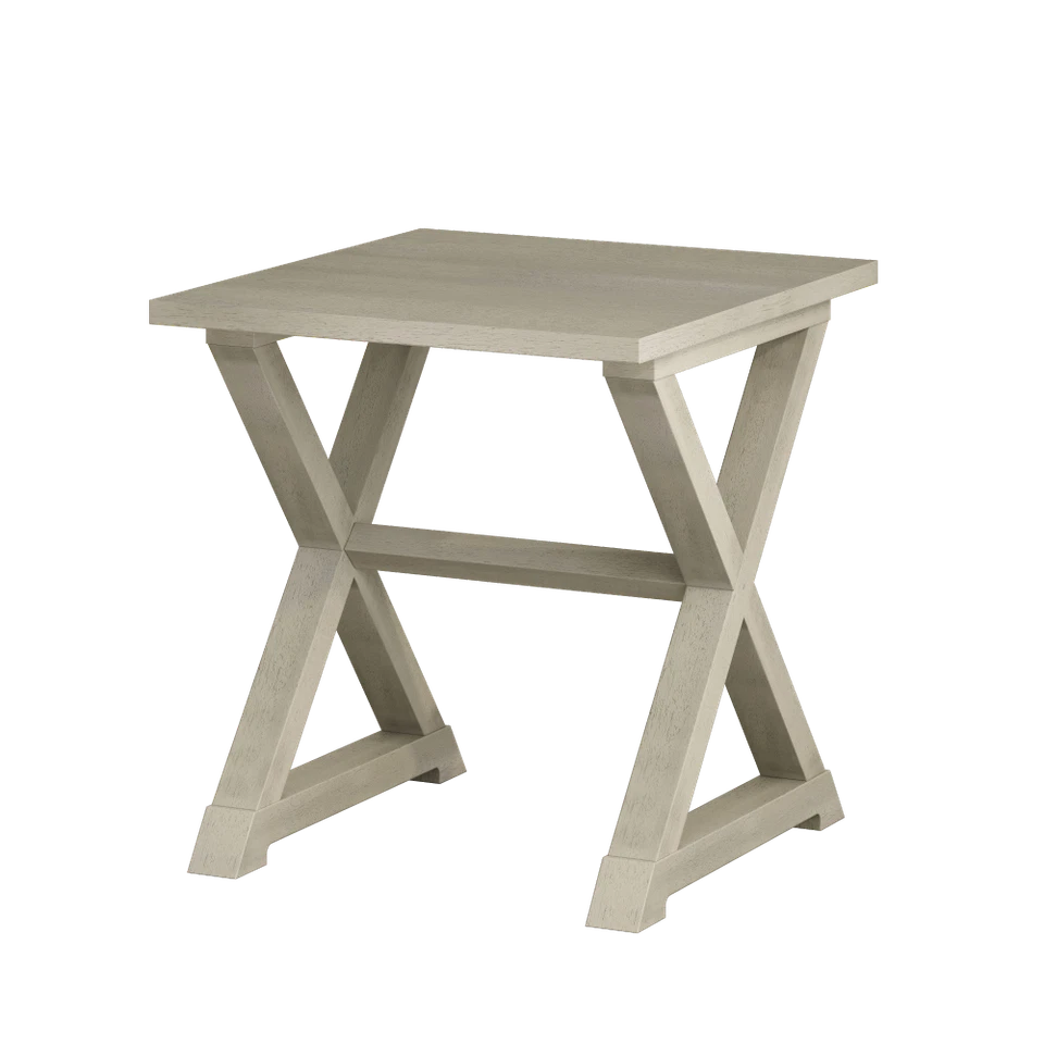 Accent Table Square Nightstand Antique White 22.00 x 23.50 x 23.50 in - Image 2 of 4