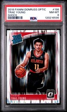 2018-19 Donruss Optic - #198 TRAE YOUNG - Shock Rookie - PSA 8
