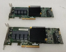 Lot of 2x ASR-71605 Adaptec 16-Port SAS SATA PCIe RAID Card Low Profile