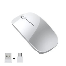 New Charging Type-c Wireless Mouse USB Dual Receiver Mute Comfort Design