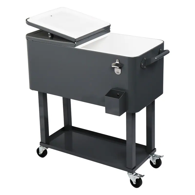 80QT Iron Spray Cooler with Shelf