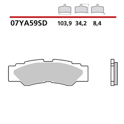 Brembo Rear Brake Pad Kit for Yamaha YXZ EPS SPECIAL EDITION 1000 16-17-CO