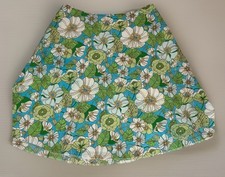 VTG GAP Skirt Floral Design Lined Cotton Size 1 W29  L21.5  A-Line Breezy   