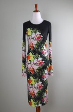 PREEN BY THORNTON BREGAZZI $451 Slinky Stretch Floral Print Dress Size Small