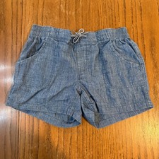 Old Navy Chambray Pull On Shorts Blue Elastic Waist Casual Girls XL 14