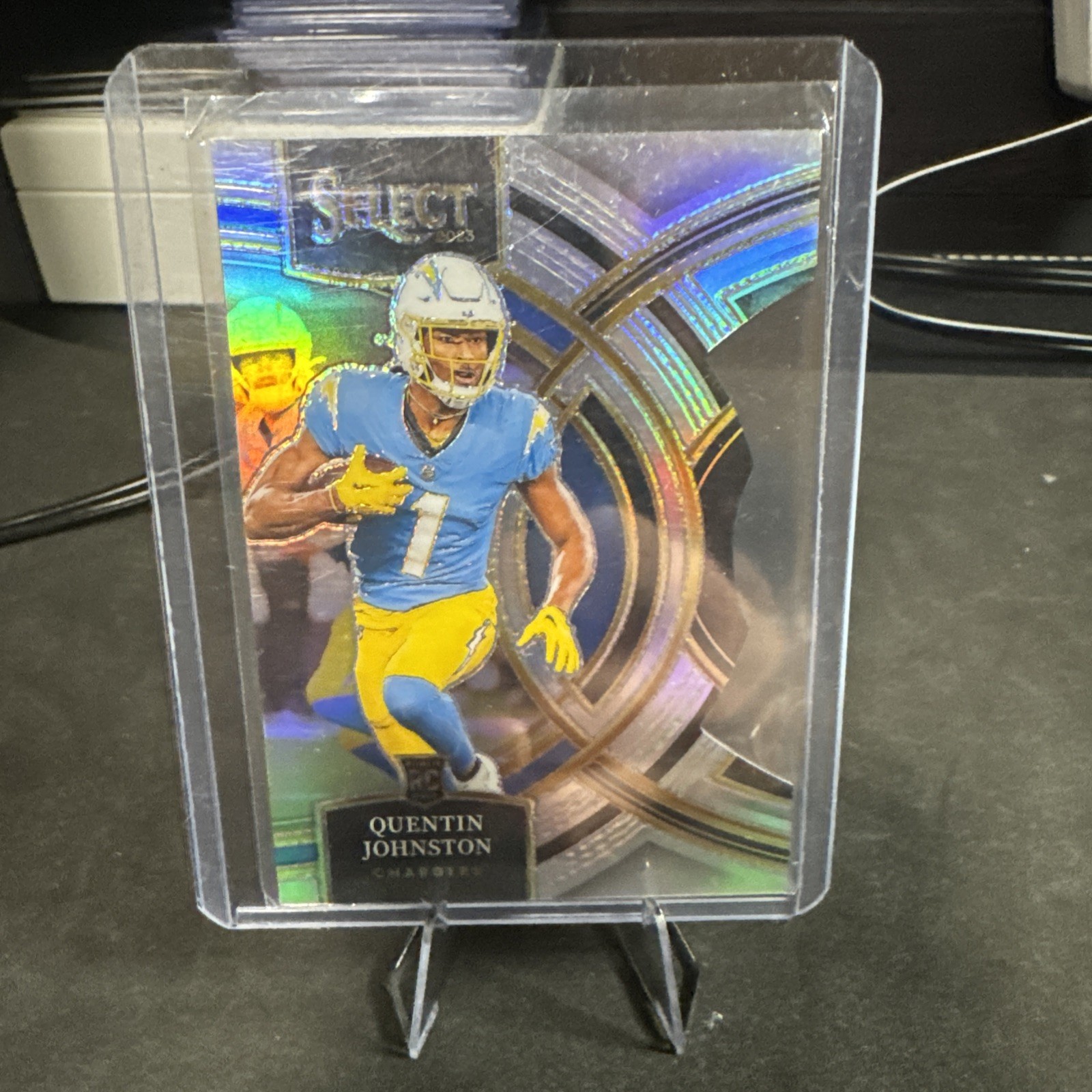 2023 Panini Select - Premier Level Quentin Johnston #196 Silver Prizm Die-Cut