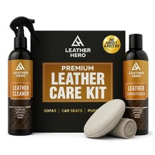Leather Cleaner and Conditioner Kit 4-Piece Set with Best Leather Cleaner f...