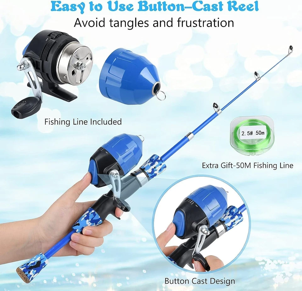 Kids Fishing Rod Kit - Telescopic Fishing Pole & Reel Combo for Youth Adventures - Image 4 of 4