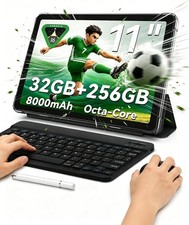 11 inch Android 16 Tablet, Black Csae and Keyboard Tablet PC with Keyboard