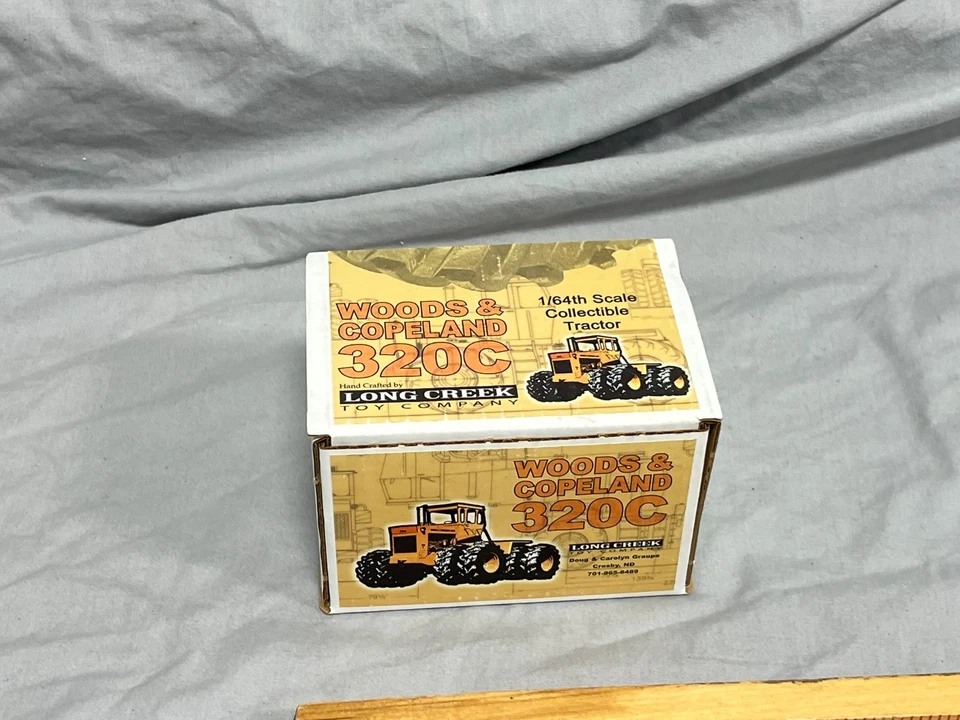 Woods & Copeland 320C 4WD Tractor Long Creek Toys 1:64 w Duals Yellow - Image 3 of 4