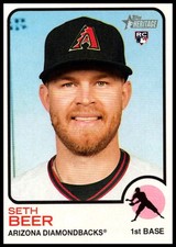 2022 Seth Beer Rookie Topps Heritage Baseball #77 Arizona Diamondbacks