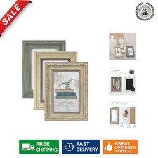 Farmhouse Rustic 3 Pack Picture Frames - Stylish Display for Cherished Memories