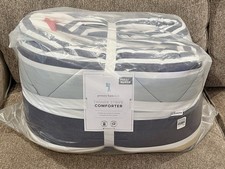 NEW Pottery Barn Kids Tanner Multicolor Stripe Full/Queen Comforter, Quilt