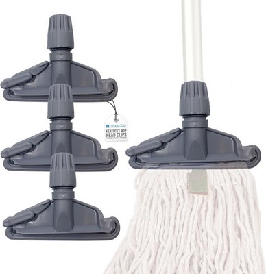 3er Pack Kunststoff Kentucky Mop Kopf Clip - Kentucky Mop Clip für Universal Fitti
