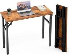 Small Computer Desk Folding Table - Foldable Office Desk, No Assembly, Perfect 