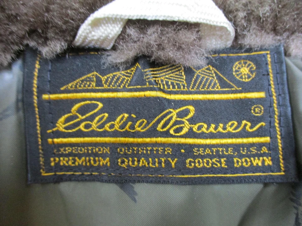 Vintage Eddie Bauer Jacket Womens Large Blue Goose Down Fur Collar Coat 70s - Image 4 of 4