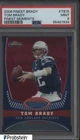2008 Topps Finest Moments #TB15 Tom Brady Patriots 219/629 PSA 9 MINT