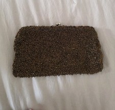Vintage Gold Beaded Clutch Purse, Made in Japan