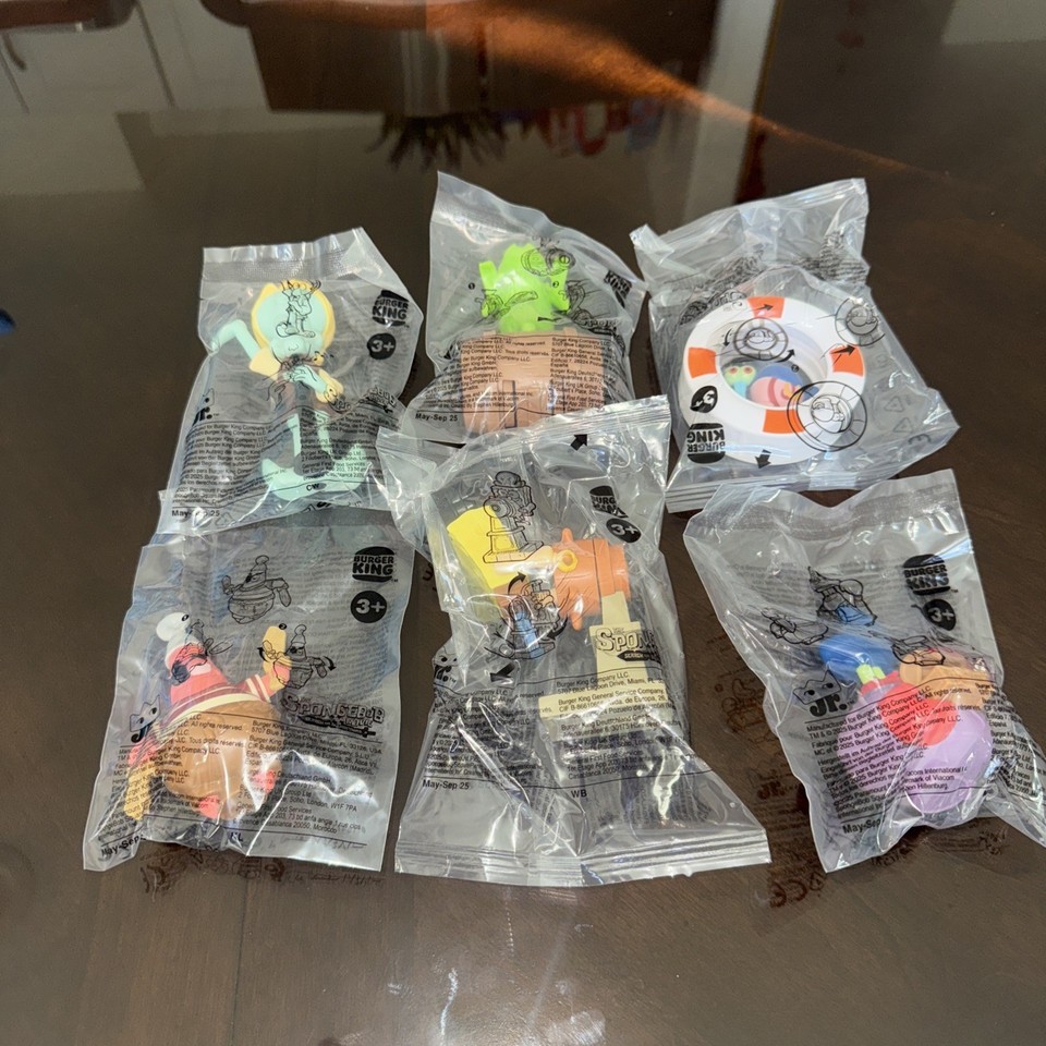 The SpongeBob Movie Burger King 2025 Kids Meal 6 Toys Full Set SEALED ...