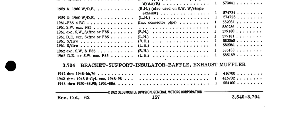 1942-1948 Oldsmobile 66 68 Series NOS GM Rear Muffler Hanger 416700 — 第 2/4 张图片