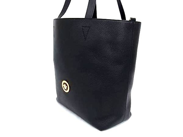 VERSACE Tote Bag Body Bag Shoulder Bag Crossbody Medusa Leather 2Way Black thumbnail 3