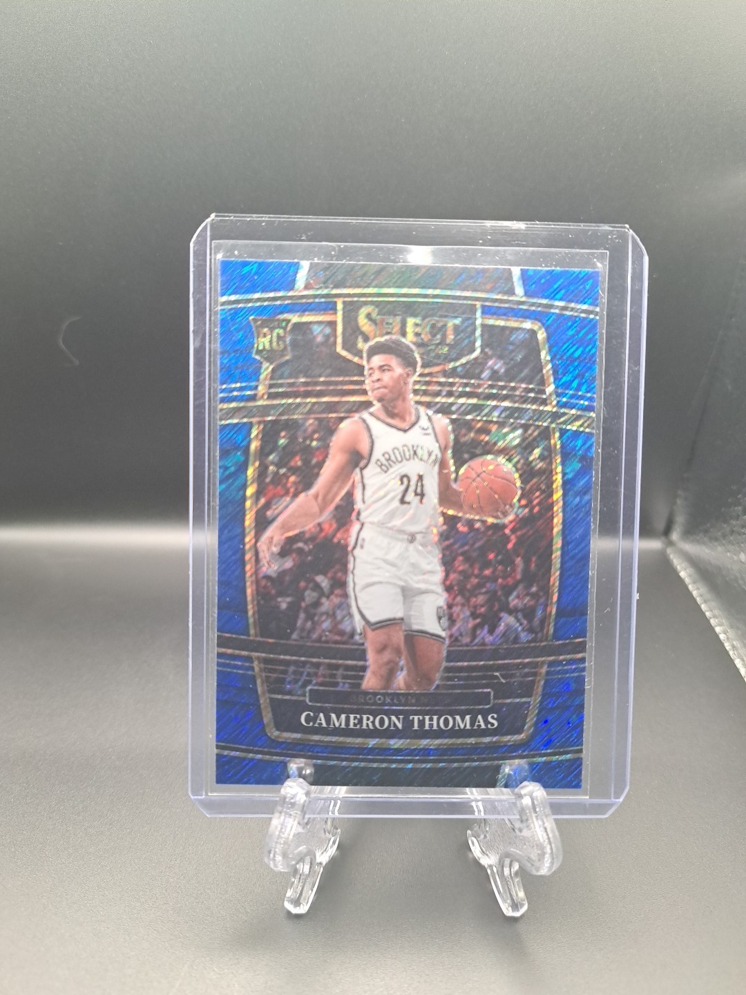 2021-22 Panini Select - Concourse Cameron Thomas #21 Blue Shimmer Prizm (RC)