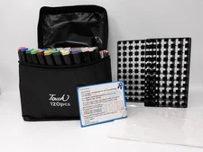 Touch 120pcs Twin Marker Art Set w/ Case & Stands
