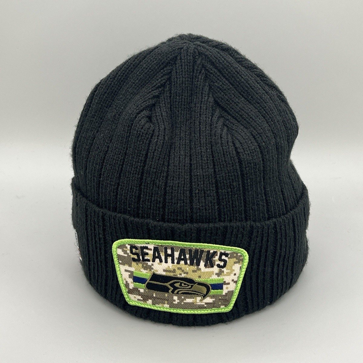 New Era OSFM Men Black Seattle Seahawks Beanie Hat NFL  display picture 3