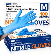Medical Nitrile Exam Gloves, Latex-Free, Powder-Free, Food Safe, Cooking Food...