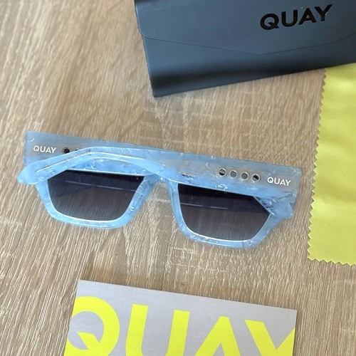 QUAY No Apologies Artic Tort Frame Blue Gradient Lens Limited Edition Sunglasses - Picture 4 of 10