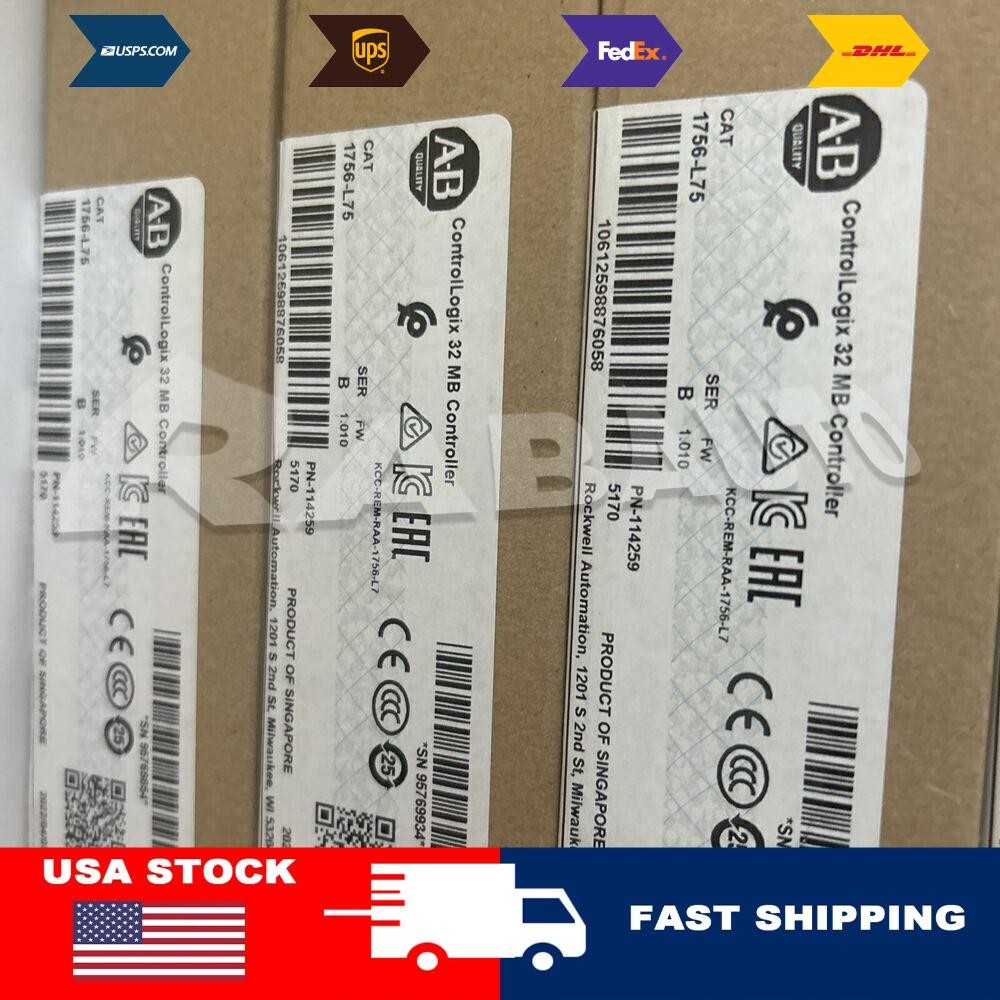 AB 1756-L75  1756L75 ControlLogix 5575 Processor 32MB CPU NEW US Free Tax
