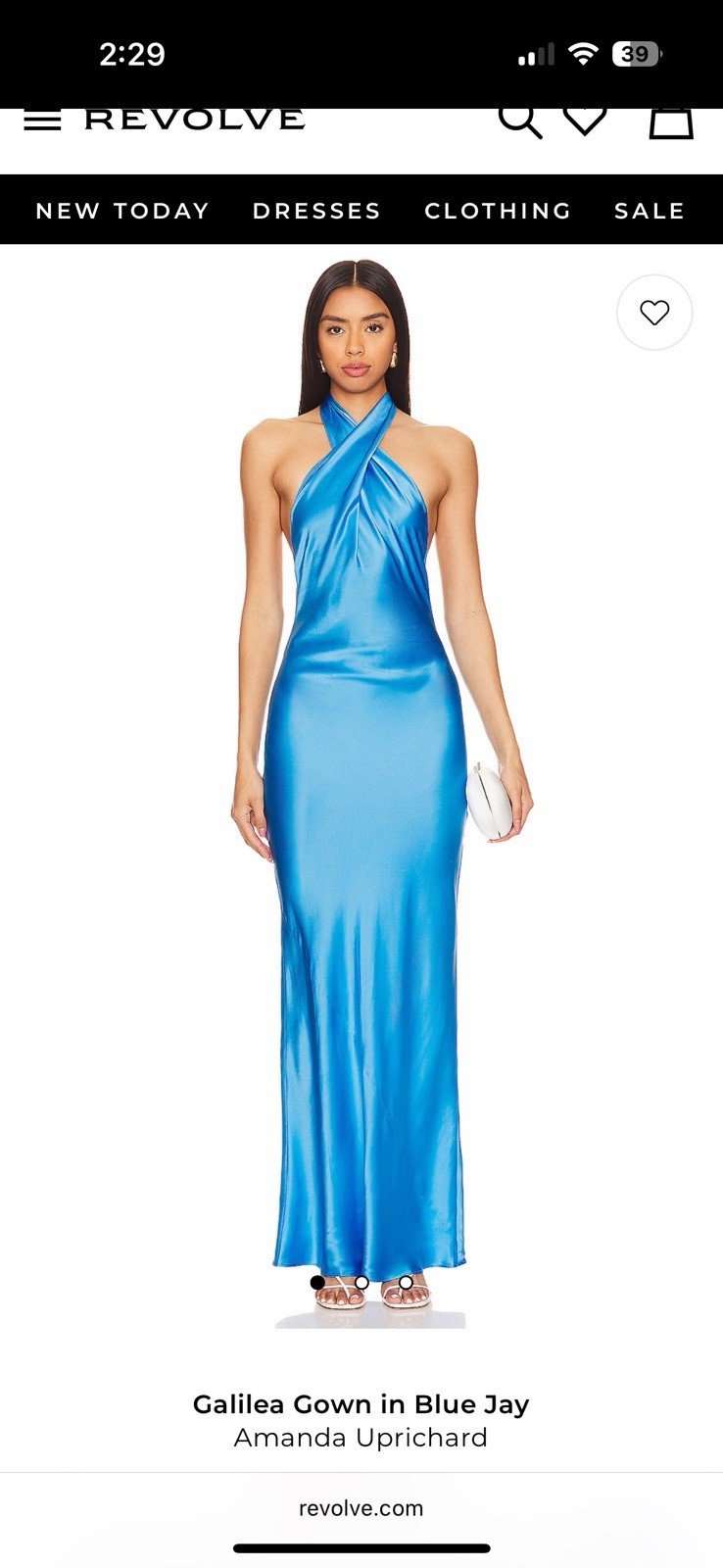 NWOT Amanda Uprichard Silky Galilea Gown Size Small $357 originally