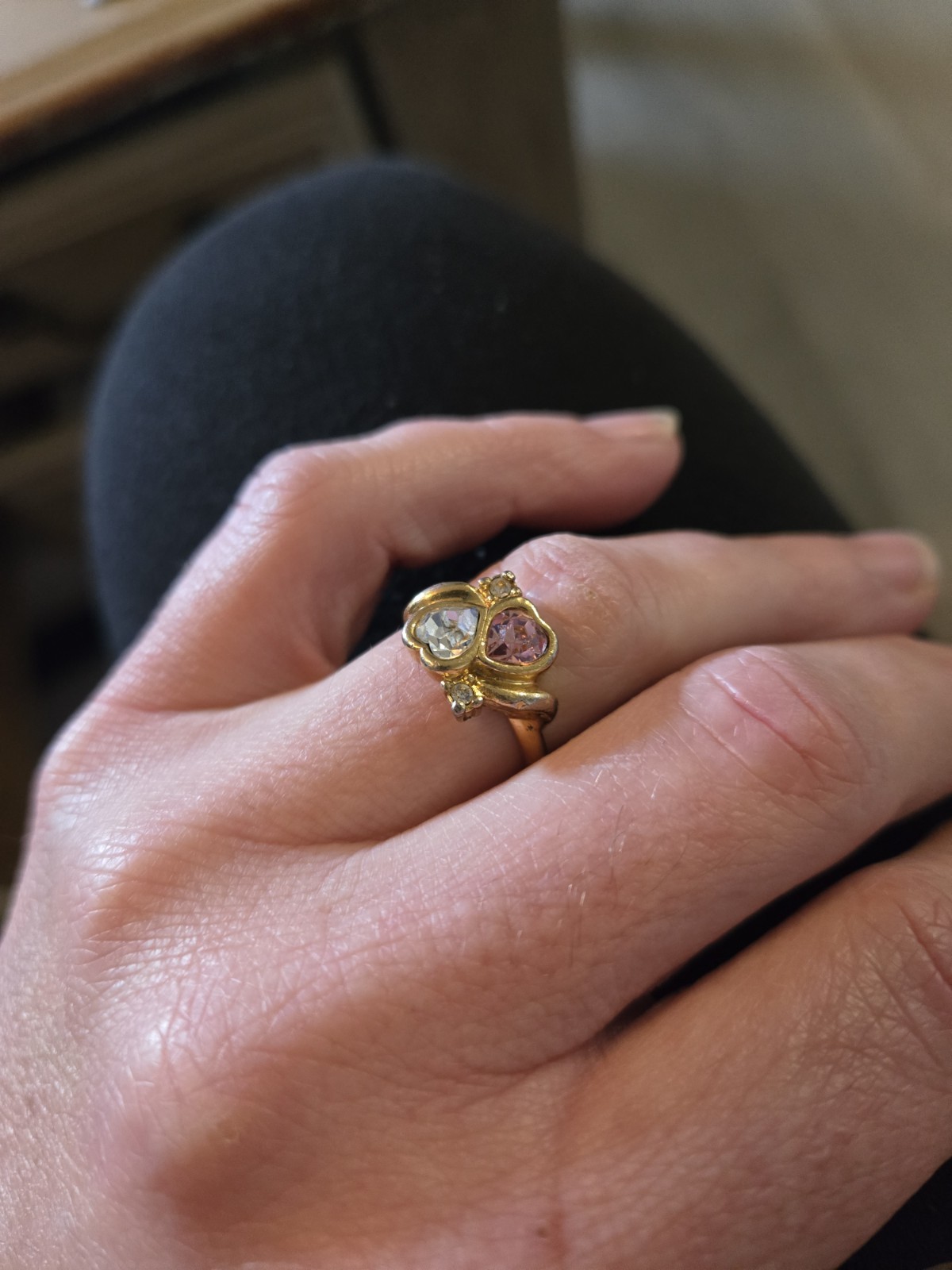 1994 vintage 2 hearts ring