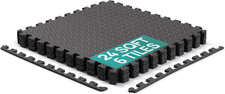 24SQFT-120SQFT Puzzle Exercise Mat for Home Gym, EVA Interlocking Foam Floor Til