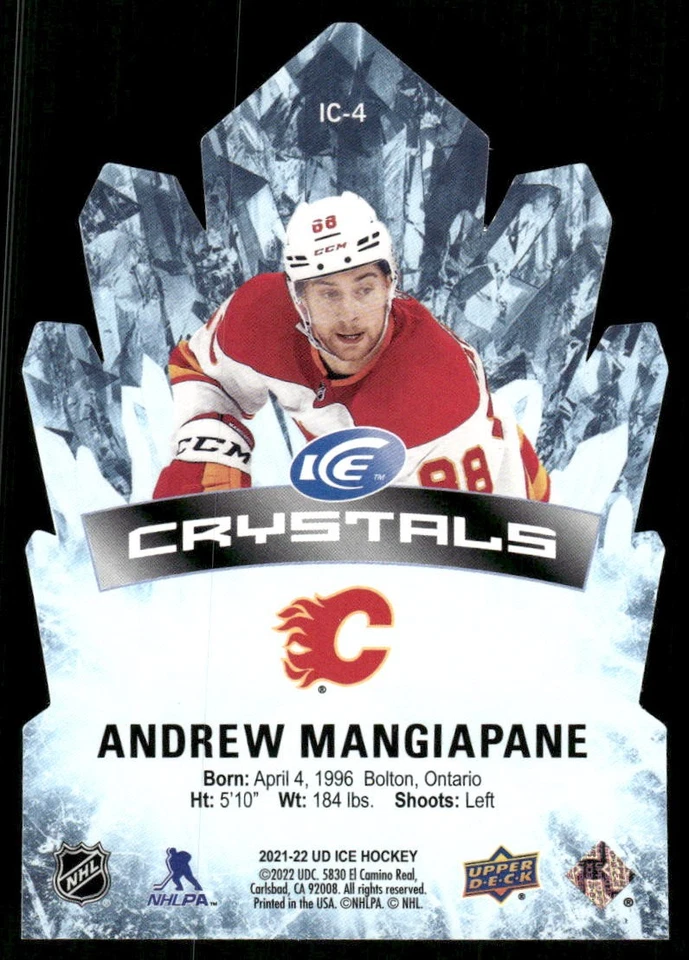 2021-22 Upper Deck Ice #IC-4 Andrew Mangiapane Ice Crystals - Image 2 of 2